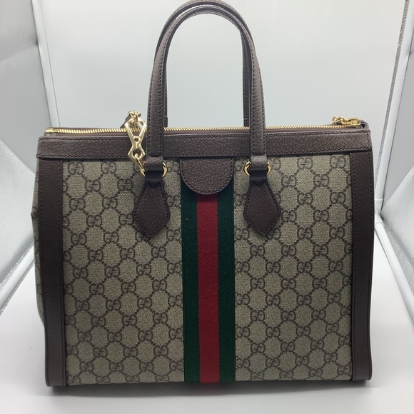 GUCCI OPHIDIA GG MEDIUM TOTE BAG - Picture 4 of 14